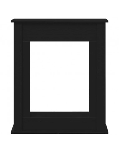 Cornice per Camino Rovere Nero 75x20x87,5 cm in Truciolato