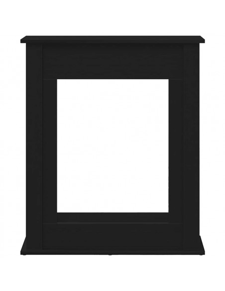 Cornice per Camino Rovere Nero 75x20x87,5 cm in Truciolato