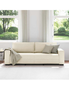 | Divano | con cuscino con cuscino Beige 221 x 77 x 82 cm Tela 2