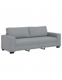 Divano a 3 Posti Grigio Chiaro 180 cm in Tessuto