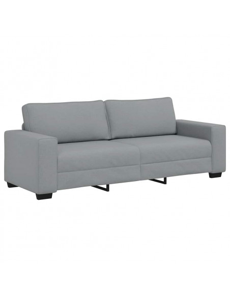 Divano a 3 Posti Grigio Chiaro 180 cm in Tessuto