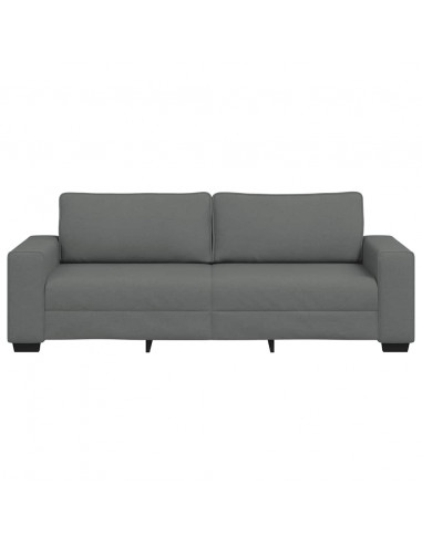 Divano a 3 Posti Grigio Chiaro 180 cm in Tessuto