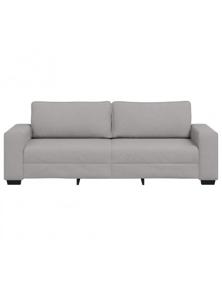 Divano a 3 Posti Grigio Nuvola 180 cm in Tessuto