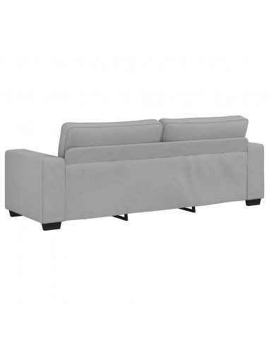 Divano a 3 Posti Grigio Nuvola 180 cm in Tessuto