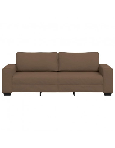 Divano a 3 Posti Marrone 180 cm in Tessuto