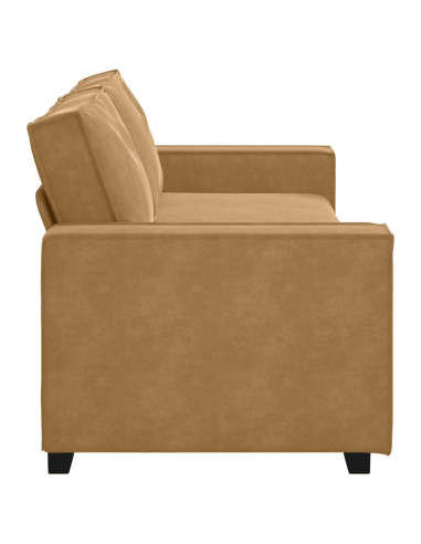 Divano a 3 Posti Marrone 220x78x84 cm in Velluto