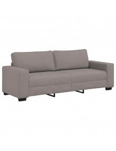 Divano a 3 Posti Tortora 180 cm in Tessuto