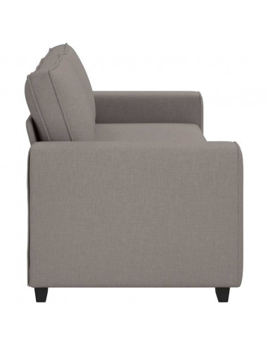 Divano a 3 Posti Tortora 180 cm in Tessuto