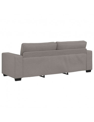 Divano a 3 Posti Tortora 180 cm in Tessuto