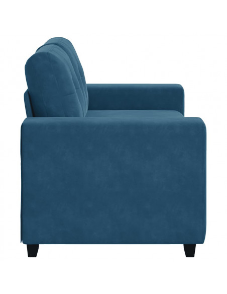 Divano Divanetto Blu 120 cm in Velluto