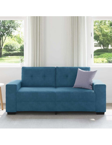 Divano Divanetto Blu 140 cm in Velluto