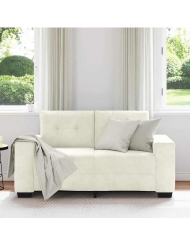 Divano Divanetto Crema 120 cm in Velluto