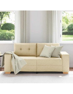 Divano Divanetto Crema 140 cm in Tessuto 2