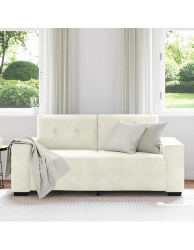 Divano Divanetto Crema 180x77x82 cm in Velluto