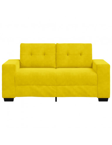 Divano Divanetto Giallo 120 cm in Velluto