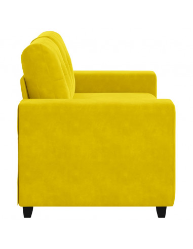 Divano Divanetto Giallo 120 cm in Velluto