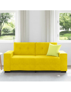 Divano Divanetto Giallo 140 cm in Velluto 2