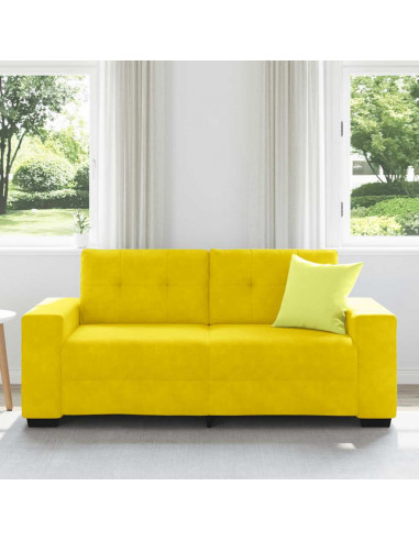 Divano Divanetto Giallo 140 cm in Velluto