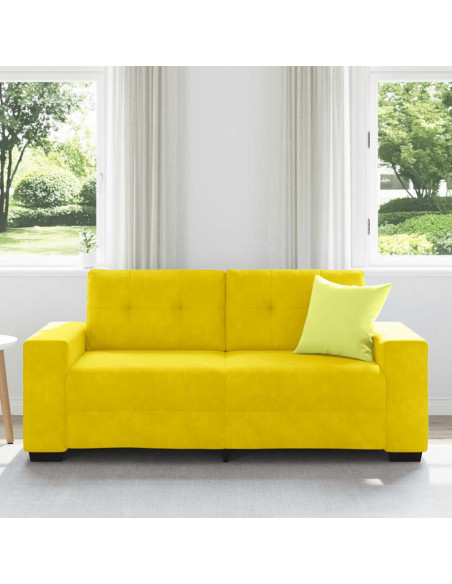 Divano Divanetto Giallo 140 cm in Velluto
