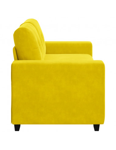 Divano Divanetto Giallo 140 cm in Velluto