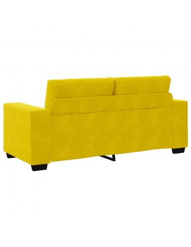Divano Divanetto Giallo 140 cm in Velluto