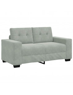 Divano Divanetto Grigio Chiaro 120 cm in Velluto