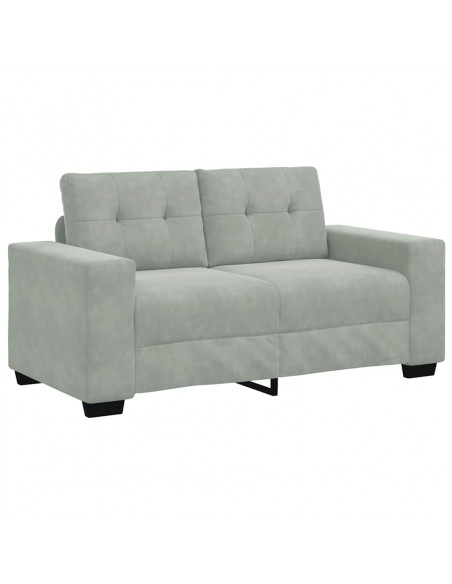 Divano Divanetto Grigio Chiaro 120 cm in Velluto