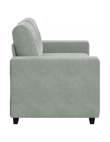 Divano Divanetto Grigio Chiaro 120 cm in Velluto