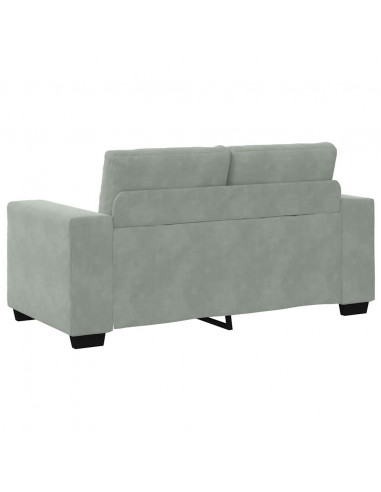 Divano Divanetto Grigio Chiaro 120 cm in Velluto