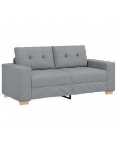 Divano Divanetto Grigio Chiaro 140 cm in Tessuto