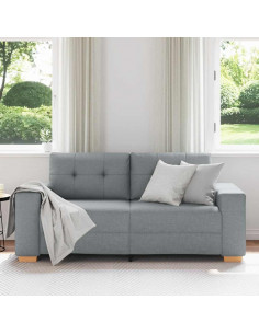 Divano Divanetto Grigio Chiaro 140 cm in Tessuto 2