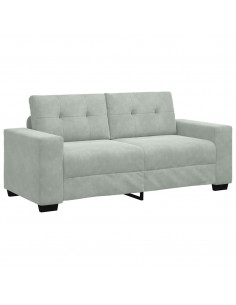 Divano Divanetto Grigio Chiaro 140 cm in Velluto