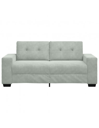 Divano Divanetto Grigio Chiaro 140 cm in Velluto