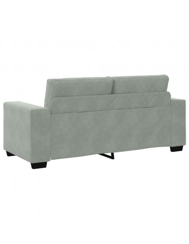 Divano Divanetto Grigio Chiaro 140 cm in Velluto