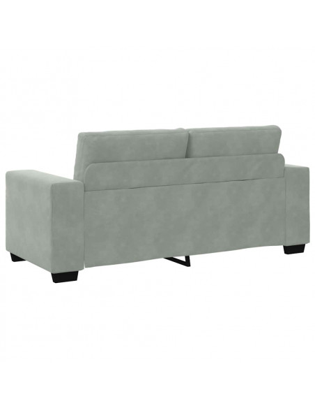 Divano Divanetto Grigio Chiaro 140 cm in Velluto