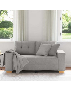 Divano Divanetto Grigio Nuvola 120 cm in Tessuto 2