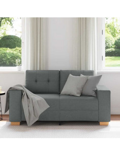 Divano Divanetto Grigio Scuro 120 cm in Tessuto 2