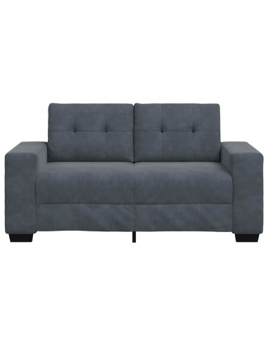Divano Divanetto Grigio Scuro 120 cm in Velluto