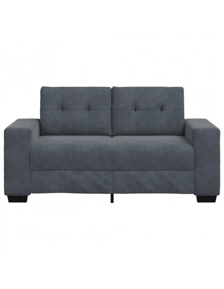 Divano Divanetto Grigio Scuro 120 cm in Velluto