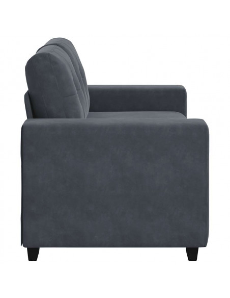 Divano Divanetto Grigio Scuro 120 cm in Velluto