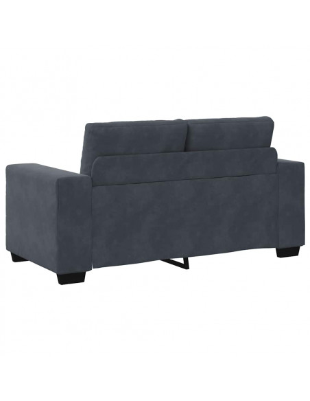 Divano Divanetto Grigio Scuro 120 cm in Velluto