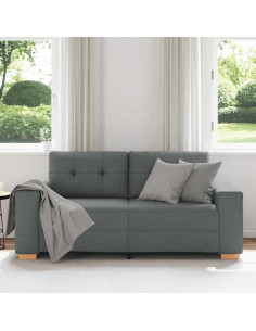 Divano Divanetto Grigio Scuro 140 cm in Tessuto 2