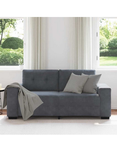 Divano Divanetto Grigio Scuro 140 cm in Velluto
