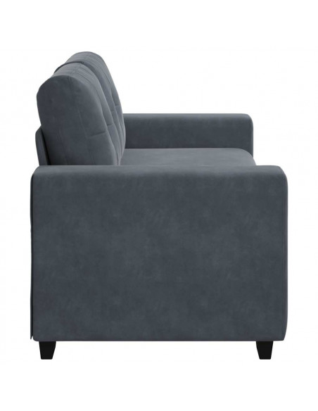 Divano Divanetto Grigio Scuro 140 cm in Velluto