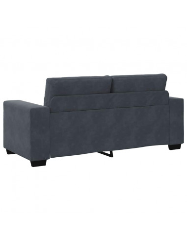 Divano Divanetto Grigio Scuro 140 cm in Velluto