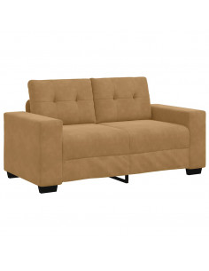 Divano Divanetto Marrone 120 cm in Velluto