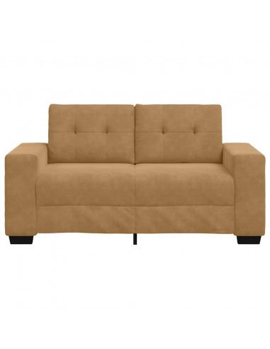 Divano Divanetto Marrone 120 cm in Velluto