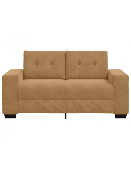 Divano Divanetto Marrone 120 cm in Velluto