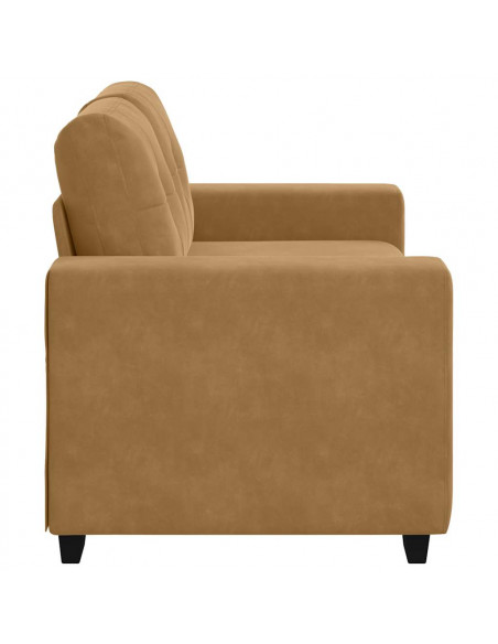 Divano Divanetto Marrone 120 cm in Velluto