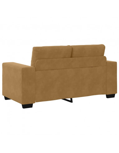 Divano Divanetto Marrone 120 cm in Velluto